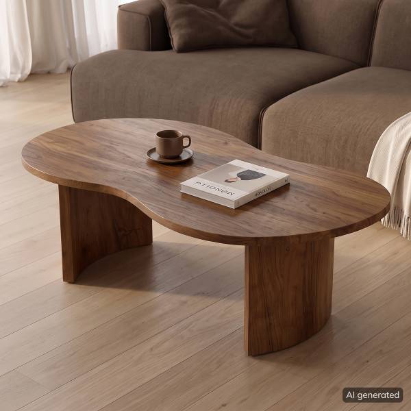 Massiver Couchtisch FUONI Akazie Dunkel