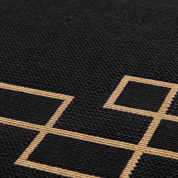 Kurzflorteppich Rondane Polypropylene - Schwarz / Gold - 120 x 170 cm