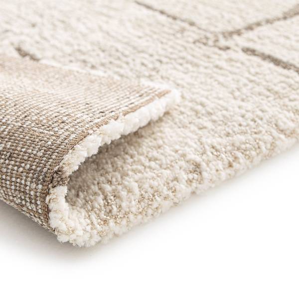 Hochflorteppich Kallio Polypropylene / Polyester - Beige - 120 x 170 cm