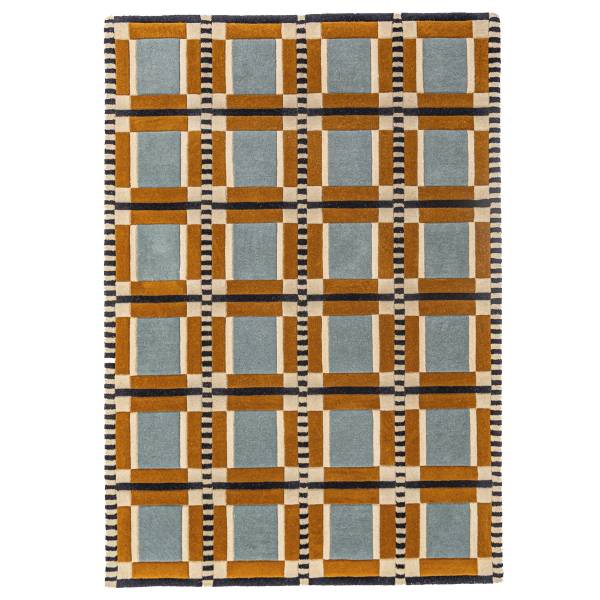 Wollteppich Quadro Typ A Wolle - Mehrfarbig - 140 x 200 cm