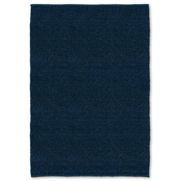 Kurzflorteppich Junika D250 Wolle / Polyester - Dunkelblau - 140 x 200 cm