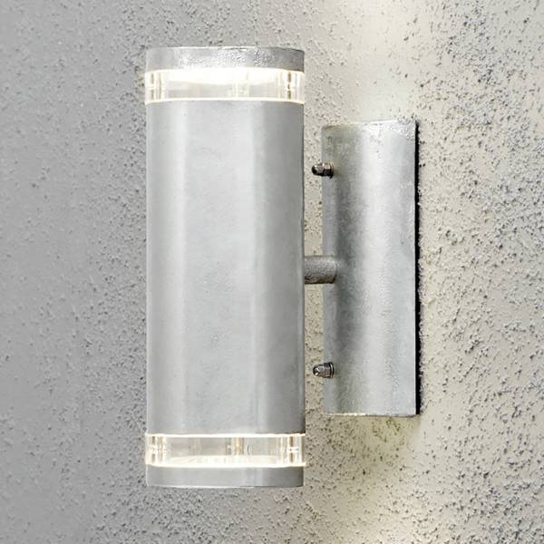 Außenwandleuchte Modena Streifen 1 Aluminium - Silber - 2-flammig