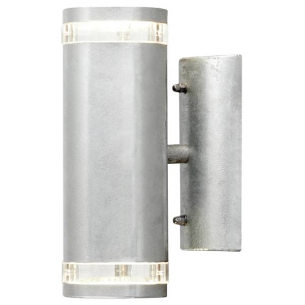 Außenwandleuchte Modena Streifen 1 Aluminium - Silber - 2-flammig