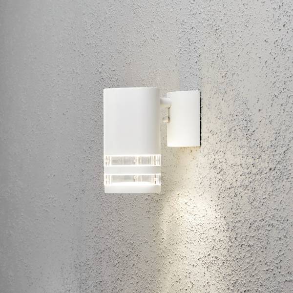 Außenwandleuchte Modena Streifen 2 Aluminium - Weiß - Flammenanzahl: 1