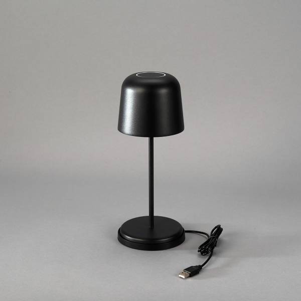 LED-Tischleuchte Biot Aluminium - Schwarz - 1-flammig