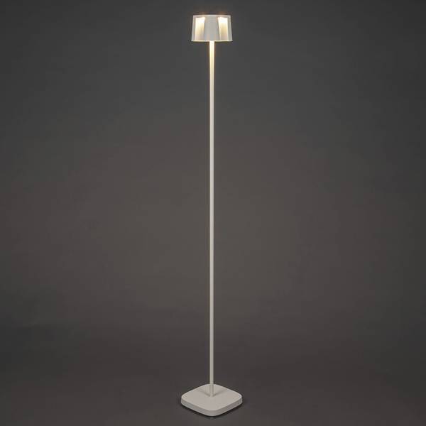 USB-LED-Stehleuchte Nice Aluminium - 1-flammig - Weiß