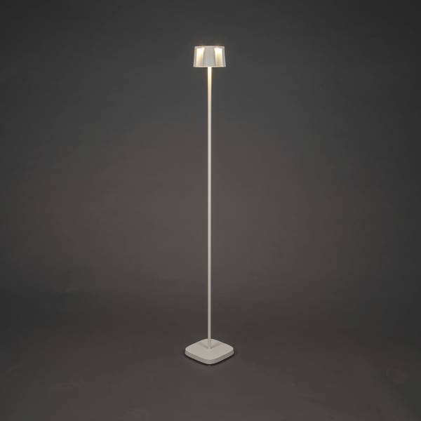 USB-LED-Stehleuchte Nice Aluminium - 1-flammig - Weiß