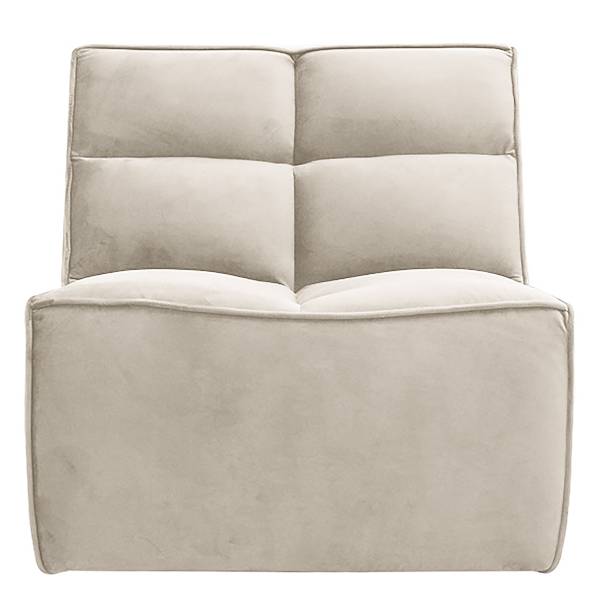 Modulares 2-Sitzer Sofa JUNEE offen Beige - Samt