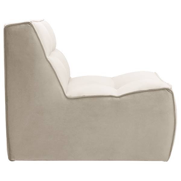 Modulares 2-Sitzer Sofa JUNEE offen Beige - Samt