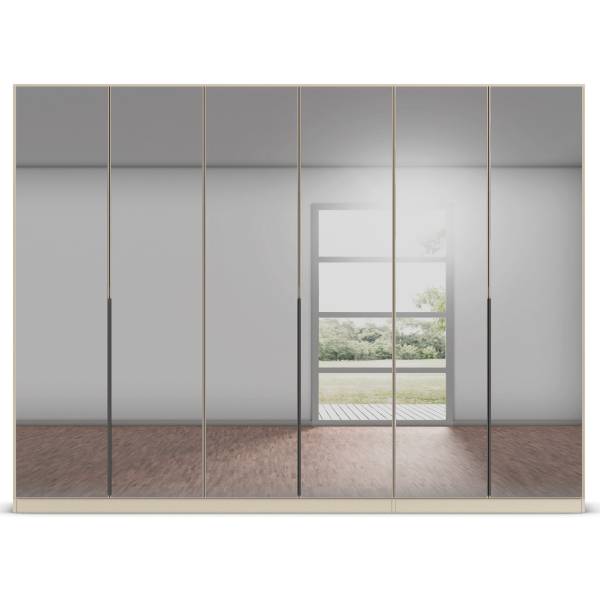 Drehtürenschrank Skyla Typ A Grauspiegel - Kaschmir - 271 x 210 cm - Basic