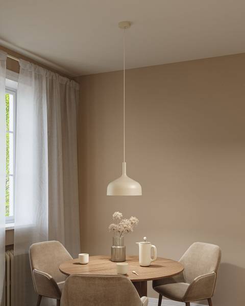 Pendelleuchte Embla Aluminium - 1-flammig - Beige