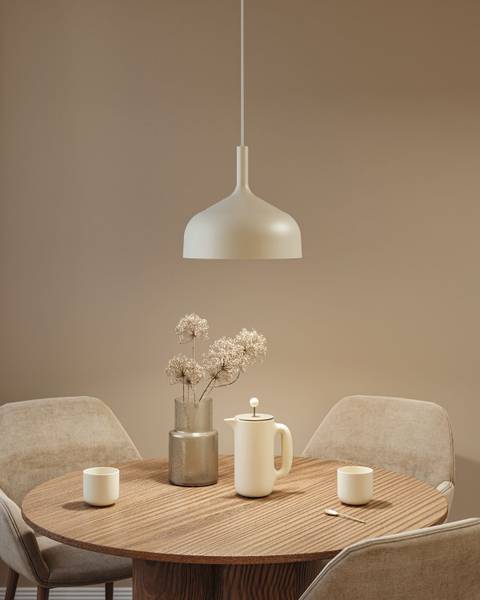 Pendelleuchte Embla Aluminium - 1-flammig - Beige