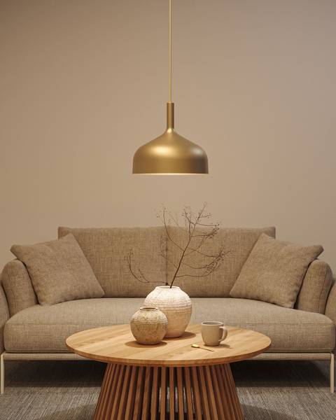 Pendelleuchte Embla Aluminium - 1-flammig - Beige
