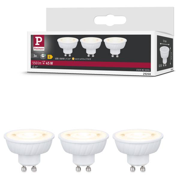 LED-Leuchtmittel 29268 3er-Set Messing / Polycarbonat - 1-flammig