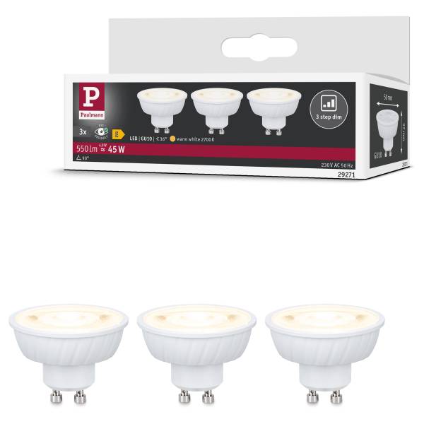LED-Leuchtmittel 29271 3er Set Messing / Polycarbonat - 1-flammig