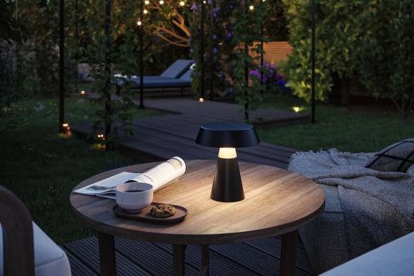Tischleuchte Lirox Polycarbonat - 1-flammig - Schwarz