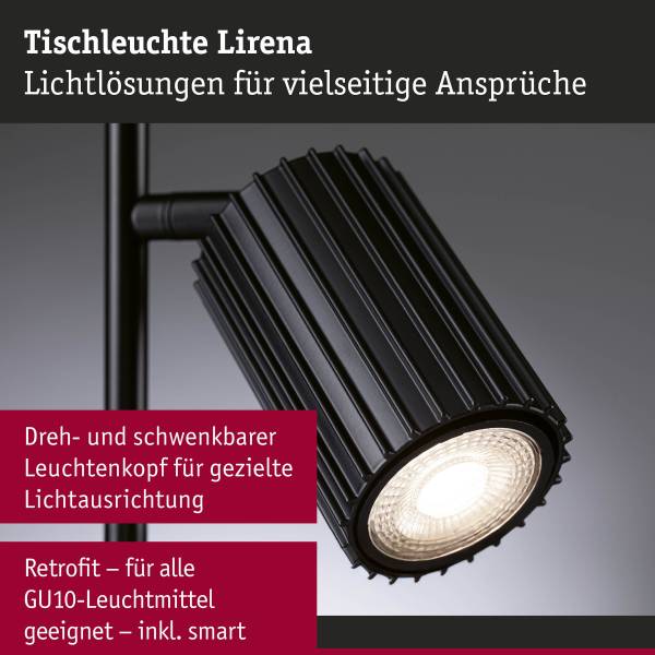 Tischleuchte Lirena Aluminium - 1-flammig