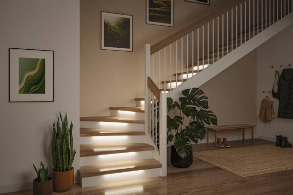 LED-Treppenstufenstreifen 71218 2er-Set Kupfer / Polycarbonat  - Weiß