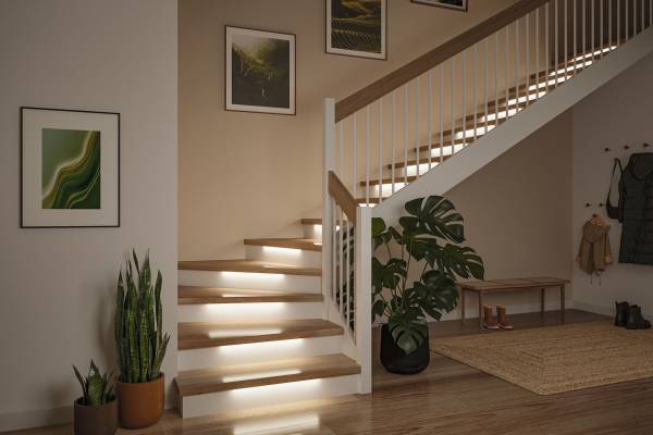 LED-Treppenstufenstreifen 71218 2er-Set Kupfer / Polycarbonat  - Weiß