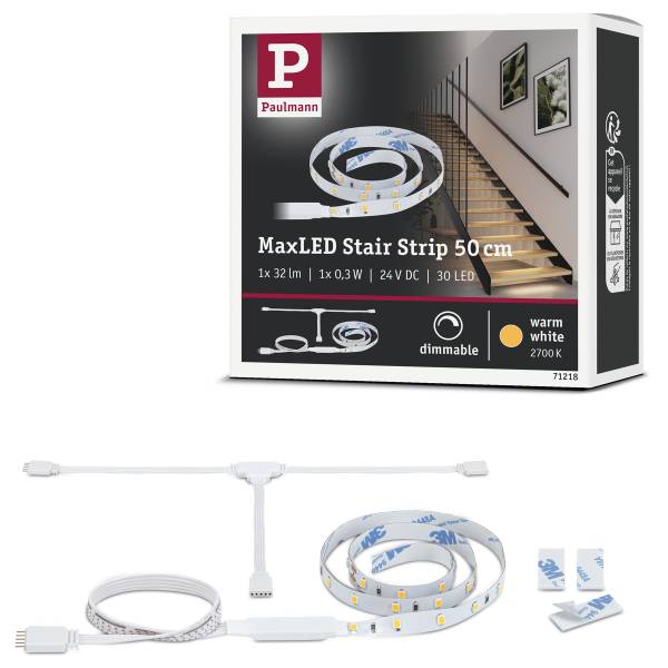 LED-Treppenstufenstreifen 71218 2er-Set Kupfer / Polycarbonat  - Weiß