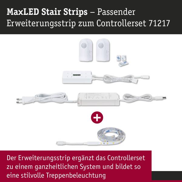 LED-Treppenstufenstreifen 71218 2er-Set Kupfer / Polycarbonat  - Weiß