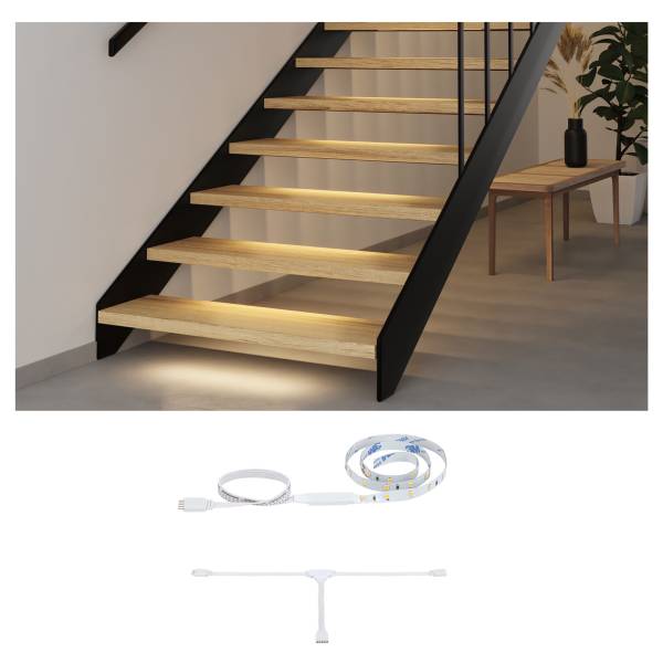 LED-Treppenstufenstreifen 71218 2er-Set Kupfer / Polycarbonat  - Weiß