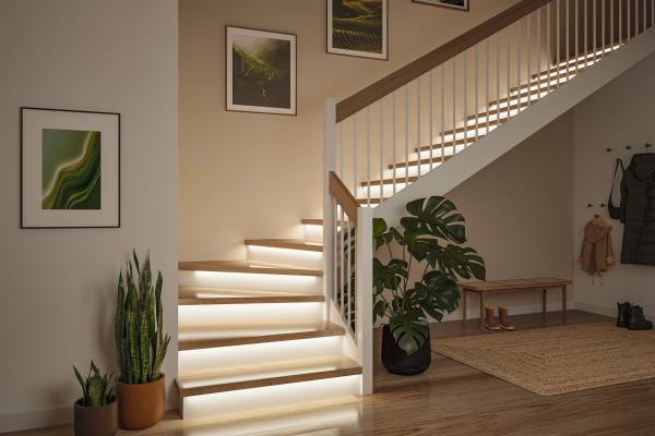 LED-Treppenstufenstreifen 71220 2er-Set Kupfer / Polycarbonat  - Weiß