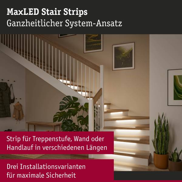 LED-Treppenstufenstreifen 71220 2er-Set Kupfer / Polycarbonat  - Weiß