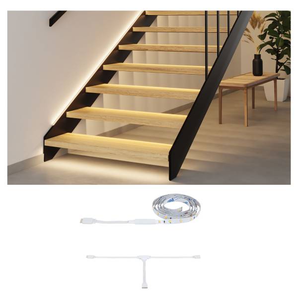 LED-Treppenstufenstreifen 71220 2er-Set Kupfer / Polycarbonat  - Weiß