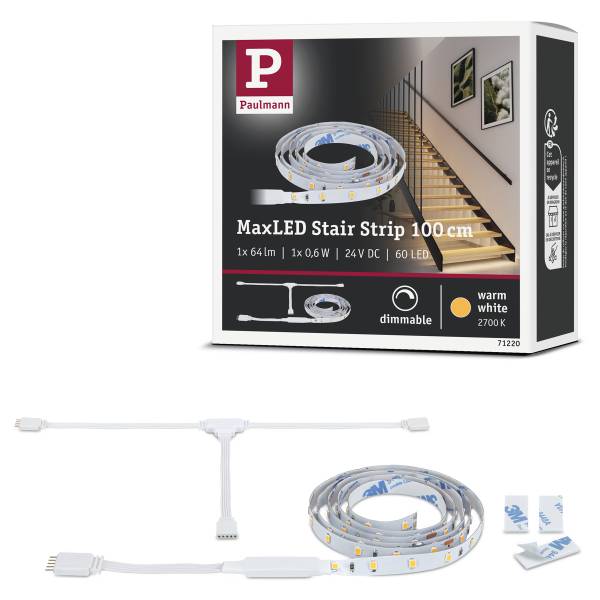LED-Treppenstufenstreifen 71220 2er-Set Kupfer / Polycarbonat  - Weiß