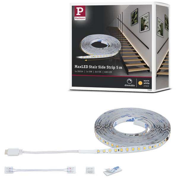 LED-Treppenseitenstreifen 71222 Kupfer / Polycarbonat  - Weiß