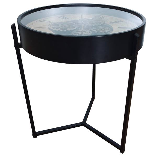 Couchtisch Ivana Typ A Spiegelglas / Eisen - Schwarz