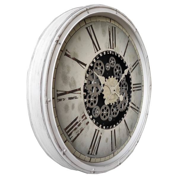 Wanduhr Lorena Klarglas / Acrylglas - Weiß