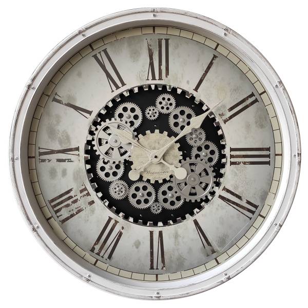 Wanduhr Lorena Klarglas / Acrylglas - Weiß