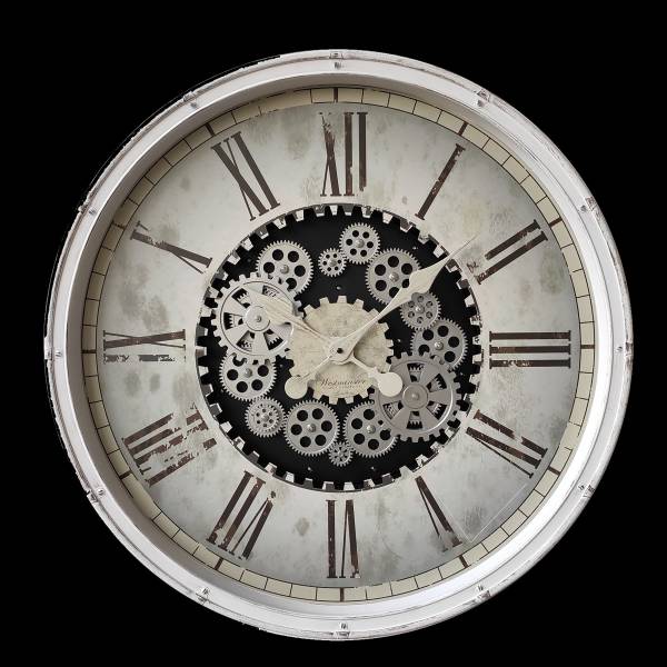 Wanduhr Lorena Klarglas / Acrylglas - Weiß