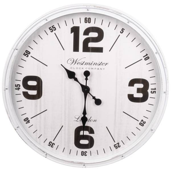 Wanduhr Anna Acrylglas / Klarglas - Weiß