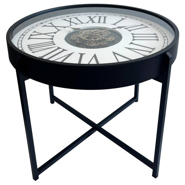 Couchtisch Ivana Typ C Spiegelglas / Eisen - Schwarz