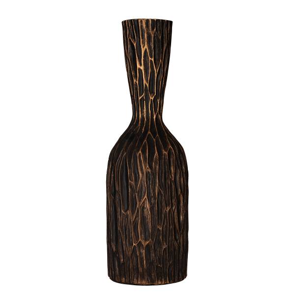 Vase Sakti Typ H Aluminiumguss - Schwarz / Gold