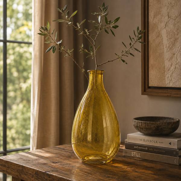 Vaso Padada B Vetro satinato - Giallo