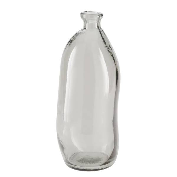 Vase Dahukeng Typ A satiniertes Glas - Grau / Transparent
