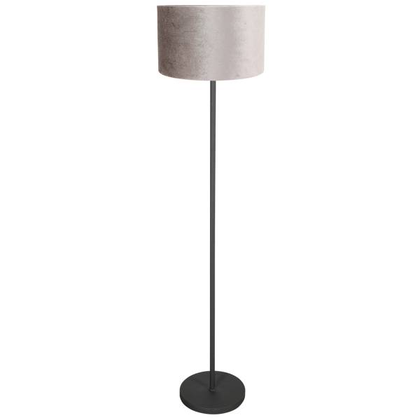 Stehleuchte Noor Typ A Aluminium / Samt - 1-flammig - Schwarz / Silber