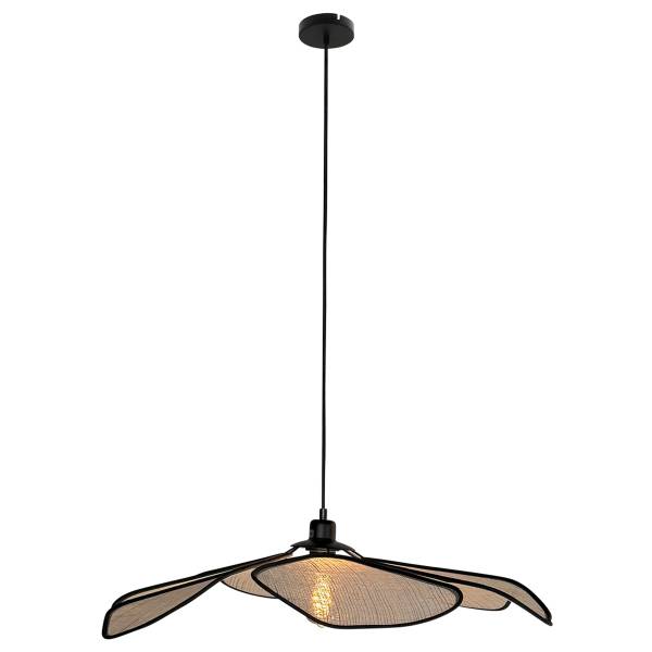 Pendelleuchte LumaFlora Aluminium /  Leinen - 1-flammig