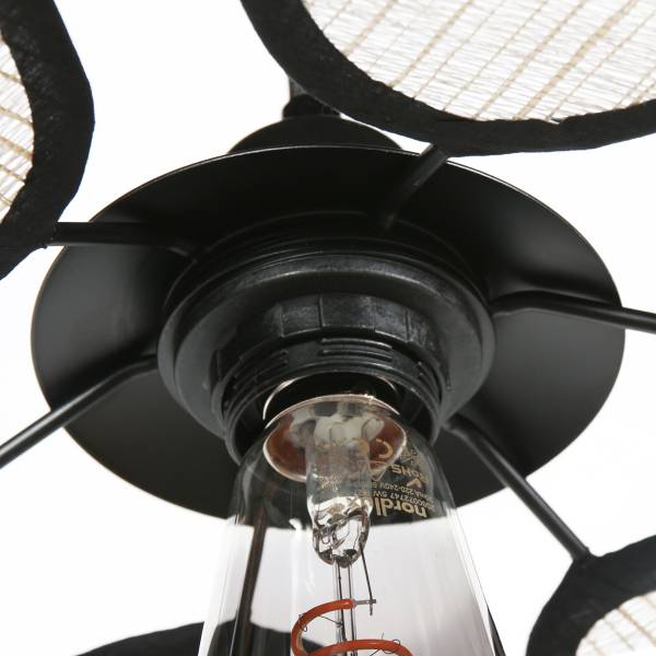 Pendelleuchte LumaFlora Aluminium /  Leinen - 1-flammig