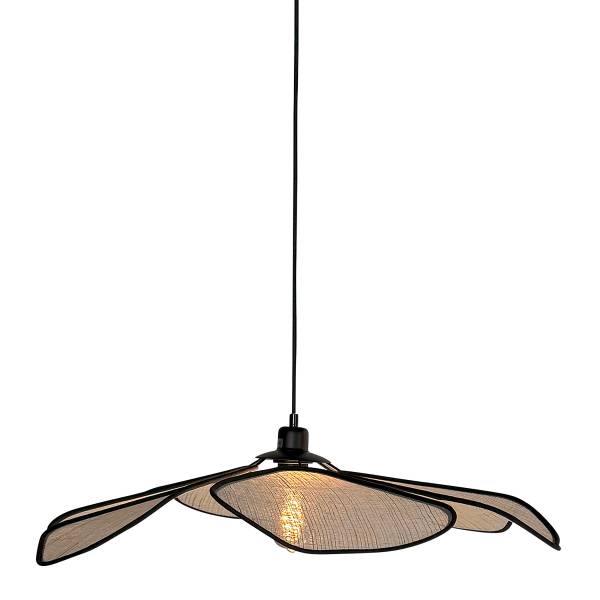 Pendelleuchte LumaFlora Aluminium /  Leinen - 1-flammig