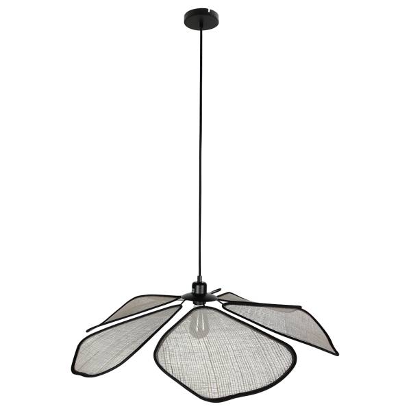 Pendelleuchte LumaFlora Aluminium /  Leinen - 1-flammig