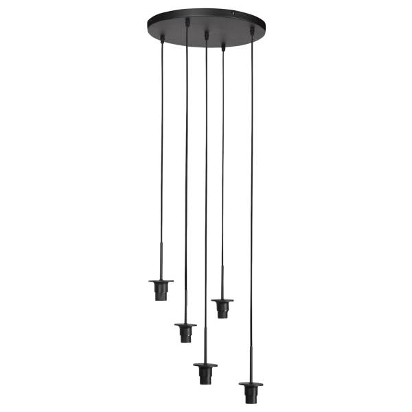 Pendelleuchte HaloSwap Aluminium / Farbglas - 5-flammig