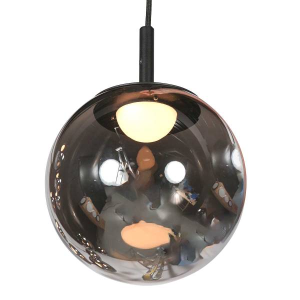 Pendelleuchte Bollique Typ B Eisen / Rauchglas - 12-flammig