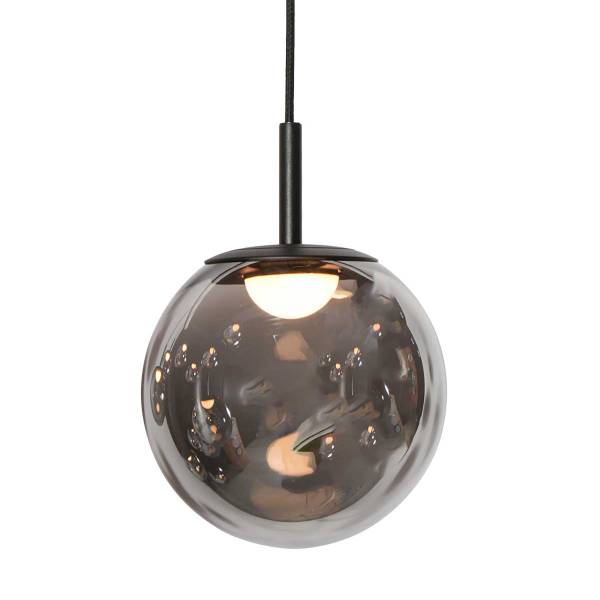 Pendelleuchte Bollique Typ B Eisen / Rauchglas - 12-flammig