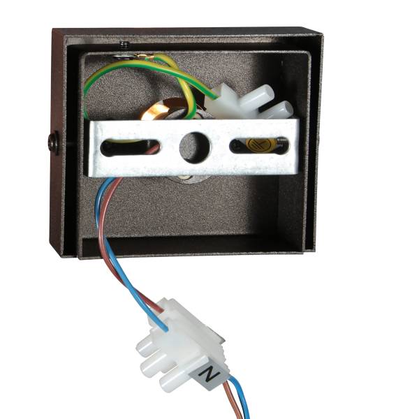 Wandleuchte Muro Typ A Aluminium / Klarglas - 1-flammig - Schwarz