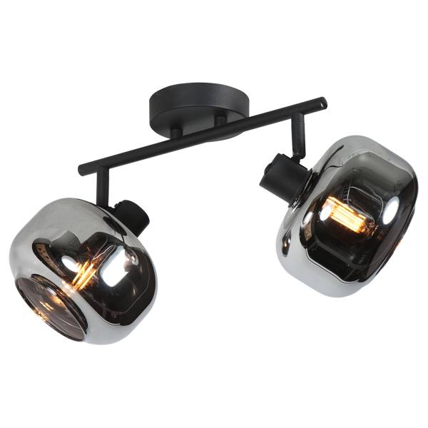 Deckenleuchte Tenebris Typ B Aluminium / Klarglas - 2-flammig